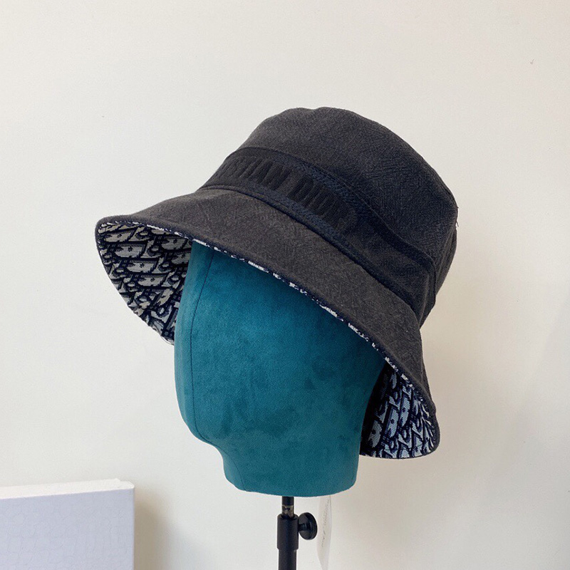 Christian Dior Bucket Hat Oblique Denim Black