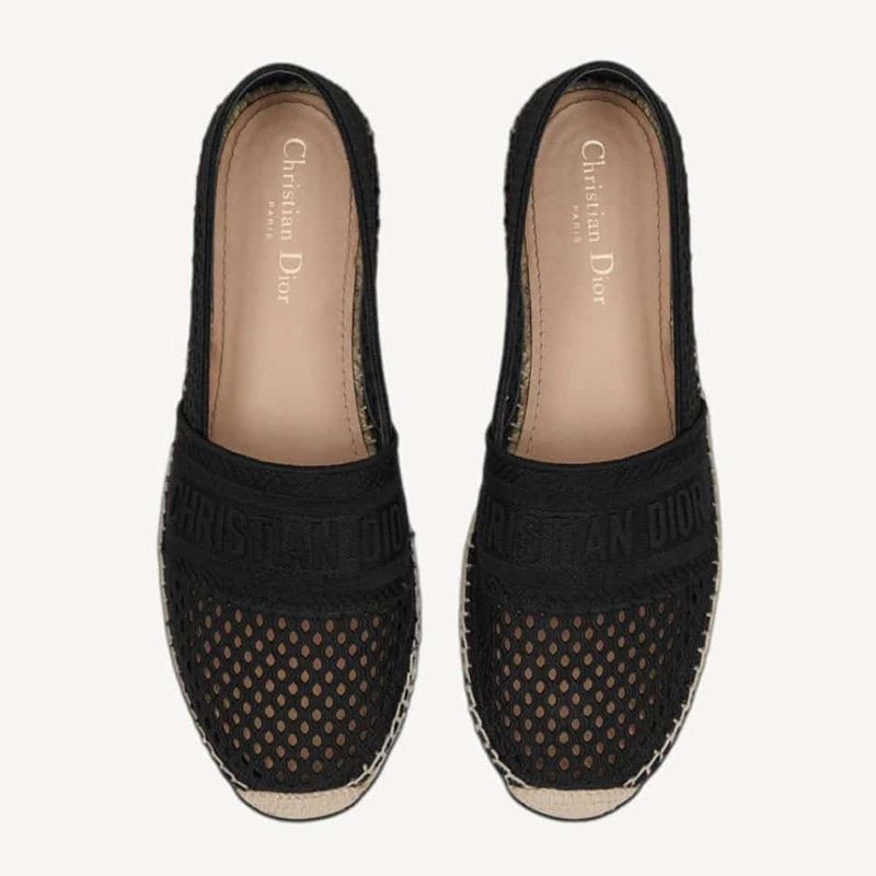 Christian Dior Granville Espadrilles Women Mesh Black
