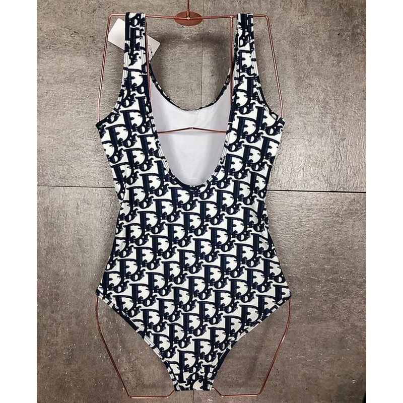 Christian Dior Swimsuit Women Oblique Technical Fabric Black