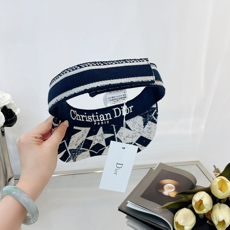 Christian Dior Visor Etoile Cotton Blue