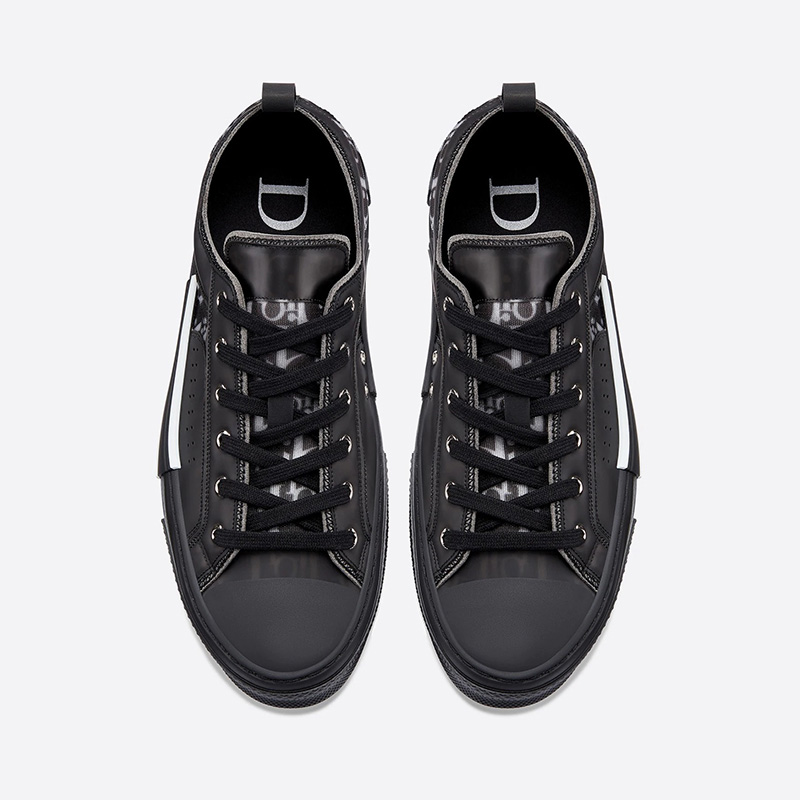 Dior B23 Sneakers Unisex Oblique Motif Canvas with Calfskin Black