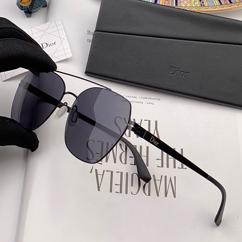 Dior D49990 Pilot Sunglasses In Black