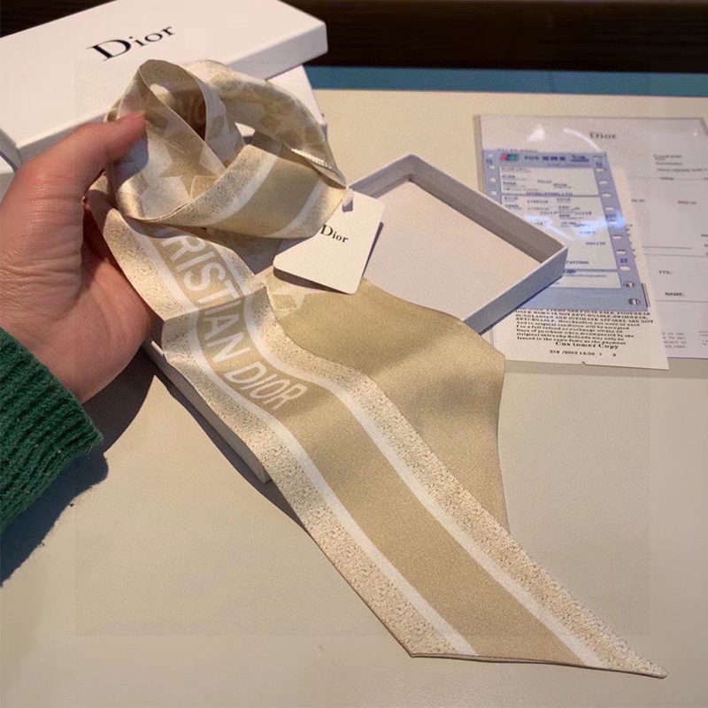 Dior Mitzah Twill Etoile Silk Khaki