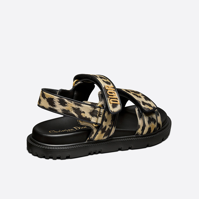 Dior Act Sandals Women Mizza Technical Fabric Beige